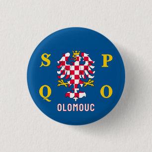 Bóton Redondo 2.54cm Bandeira de Olomouc