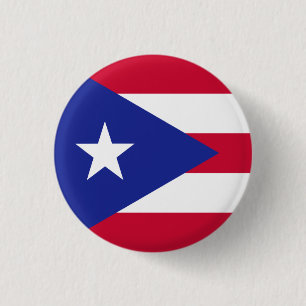 Bóton Redondo 2.54cm Bandeira de Porto Rico