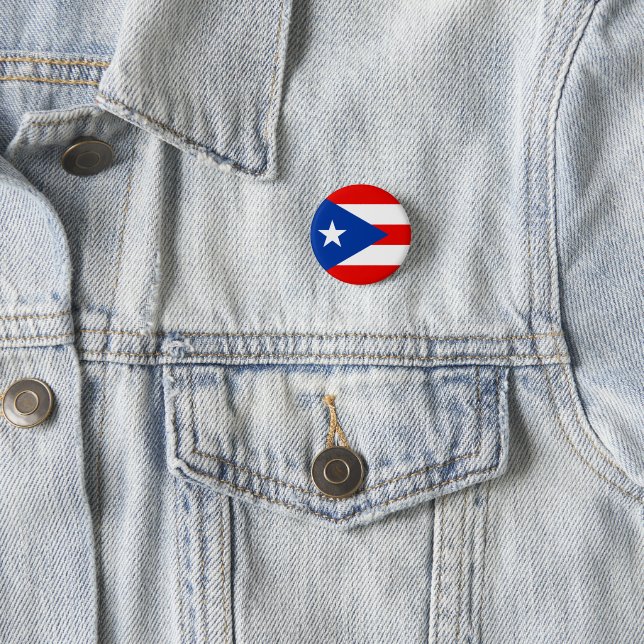 Bóton Redondo 2.54cm bandeira de Porto Rico (In Situ)