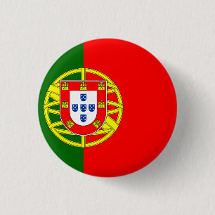 Bóton Redondo 2.54cm Bandeira de Portugal