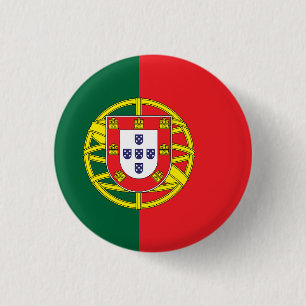 Bóton Redondo 2.54cm Bandeira de Portugal