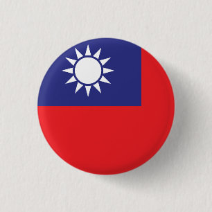 Bóton Redondo 2.54cm Bandeira de Taiwan