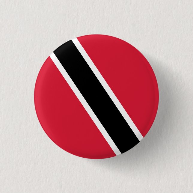Bóton Redondo 2.54cm Bandeira de Trinidad e Tobago (Frente)