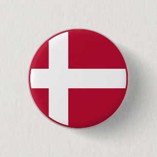 Bóton Redondo 2.54cm Bandeira Dinamarquesa