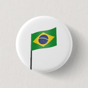 Bóton Redondo 2.54cm Bandeira do Brasil