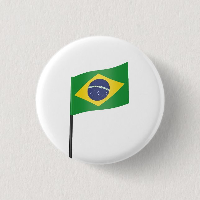 Bóton Redondo 2.54cm Bandeira do Brasil (Frente)