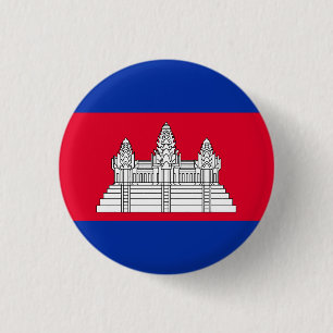 Bóton Redondo 2.54cm Bandeira do Camboja: Bandeira do Camboja