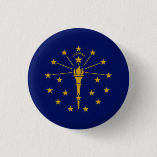Bóton Redondo 2.54cm Bandeira do estado de Indiana