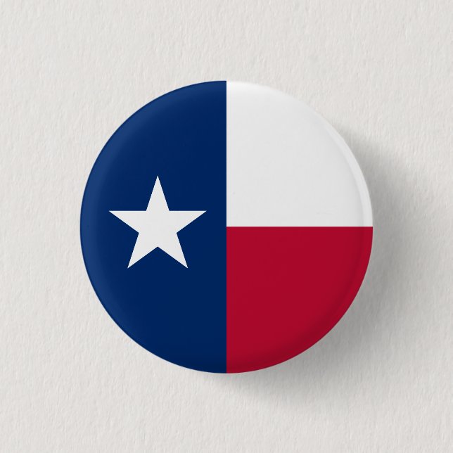 Bóton Redondo 2.54cm Bandeira do Estado do Texas (Frente)