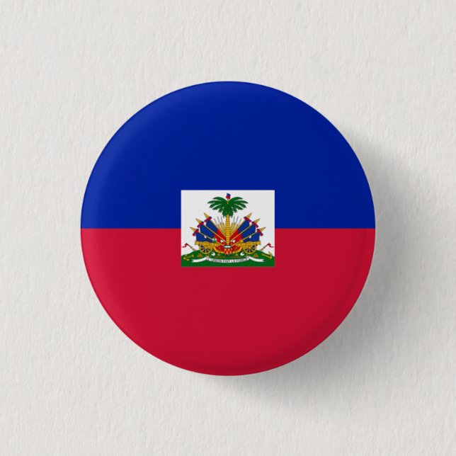 Bóton Redondo 2.54cm Bandeira do Haiti, Bandeira do Haiti (Frente)