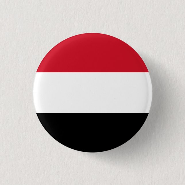 Bóton Redondo 2.54cm Bandeira do Iémen (Frente)