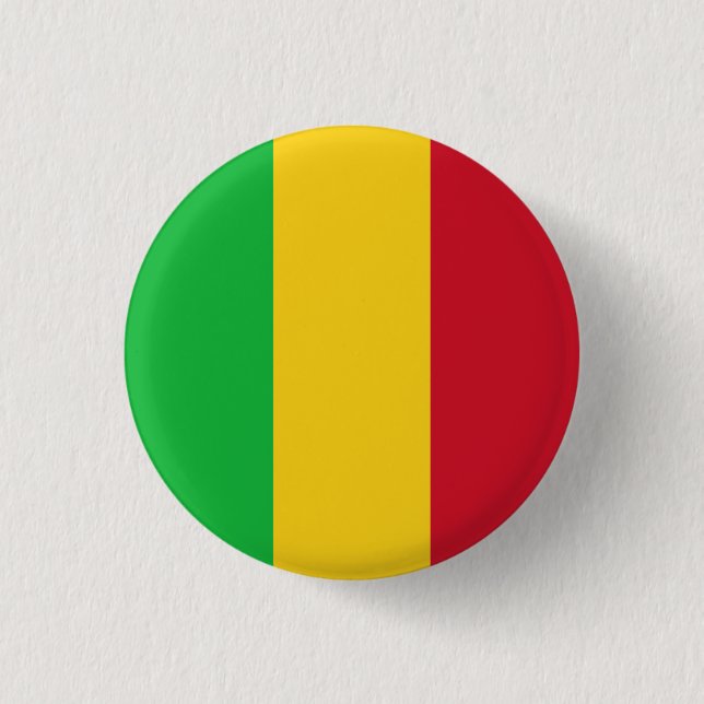 Bóton Redondo 2.54cm Bandeira do Mali (Frente)