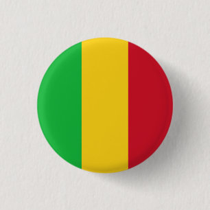 Bóton Redondo 2.54cm Bandeira do Mali, Bandeira do Mali