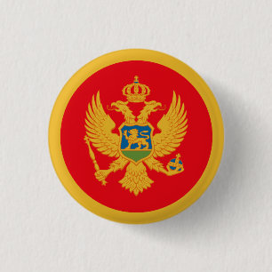 Bóton Redondo 2.54cm Bandeira do Montenegro