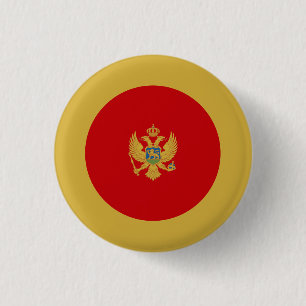 Bóton Redondo 2.54cm Bandeira do Montenegro, Bandeira do Montenegro