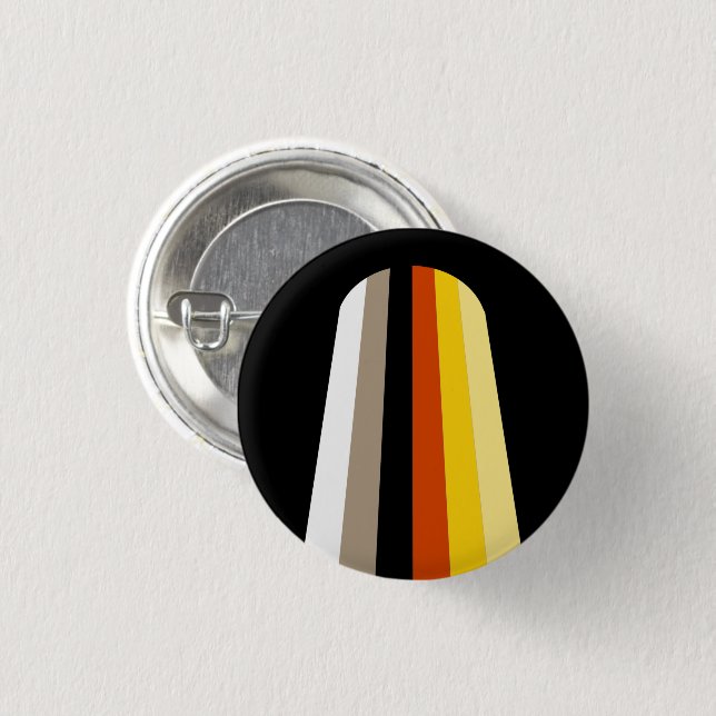 Bóton Redondo 2.54cm Bandeira do Orgulho de Cabelo Longo (Frente & Verso)