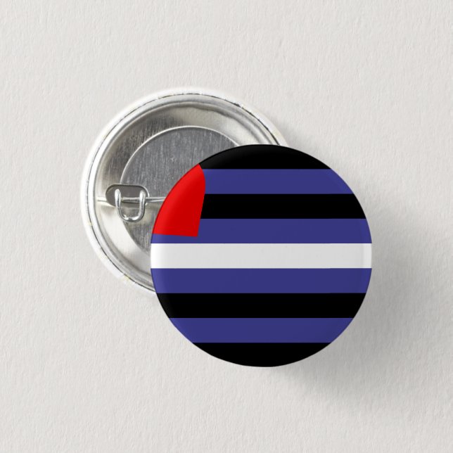 Bóton Redondo 2.54cm Bandeira do Orgulho de Couro (Frente & Verso)