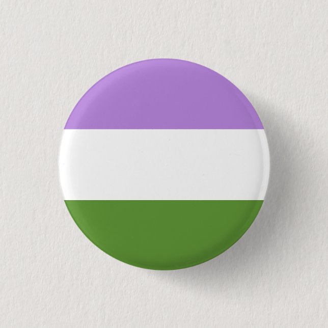 Bóton Redondo 2.54cm Bandeira do orgulho do Genderqueer! (Frente)