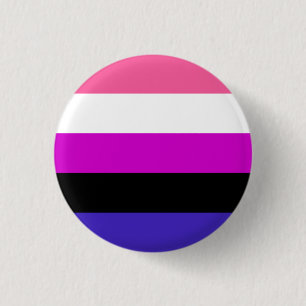 Bóton Redondo 2.54cm Bandeira do Orgulho Genderfluid