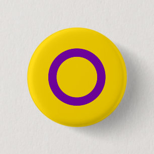 Bóton Redondo 2.54cm Bandeira do Orgulho Intersexual