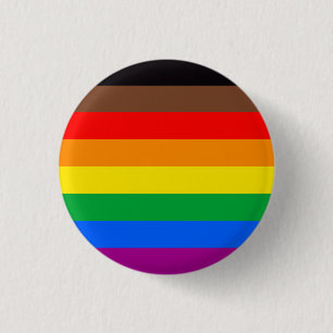 Bóton Redondo 2.54cm Bandeira do Orgulho LGBTQ (8 Listras)