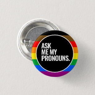 Bóton Redondo 2.54cm Bandeira do Orgulho LGBTQ+ de Filadélfia (QPOC)