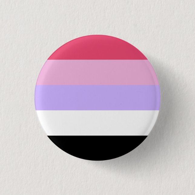 Bóton Redondo 2.54cm Bandeira do Orgulho Reciprosexual (Frente)