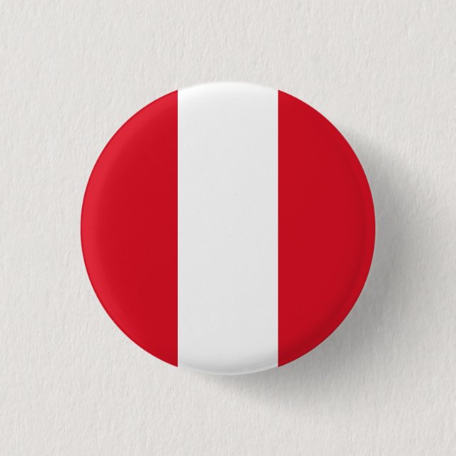 Bóton Redondo 2.54cm Bandeira do Peru (Frente)