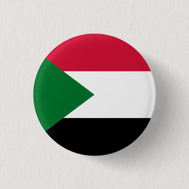 Bóton Redondo 2.54cm Bandeira do Sudão (Frente)