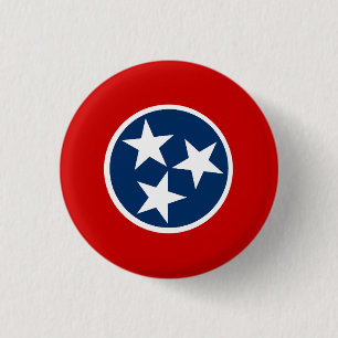 Bóton Redondo 2.54cm Bandeira do Tennessee
