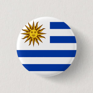 Bóton Redondo 2.54cm Bandeira do Uruguai