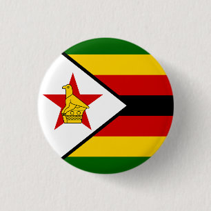 Bóton Redondo 2.54cm Bandeira do Zimbabué