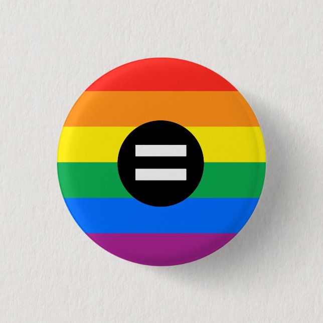 Bóton Redondo 2.54cm Bandeira dos Direitos Gay (Frente)