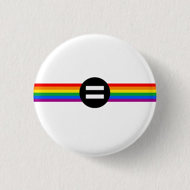 Bóton Redondo 2.54cm Bandeira dos Direitos Gay (Frente)