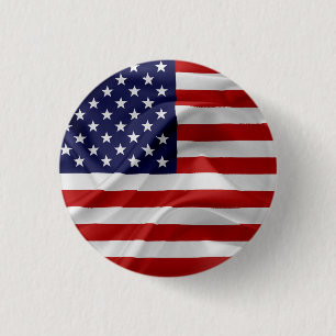 Bóton Redondo 2.54cm Bandeira dos Estados Unidos da América