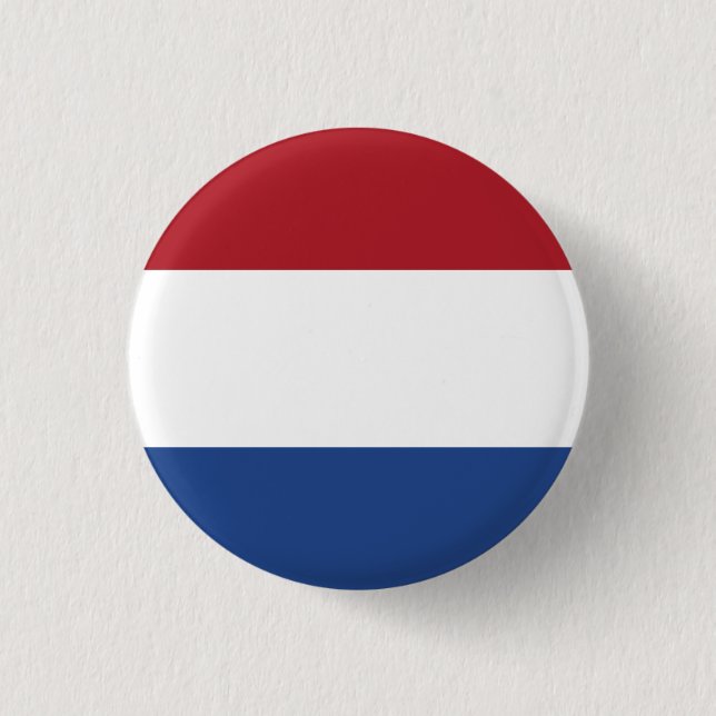 Bóton Redondo 2.54cm Bandeira dos Países Baixos (Frente)