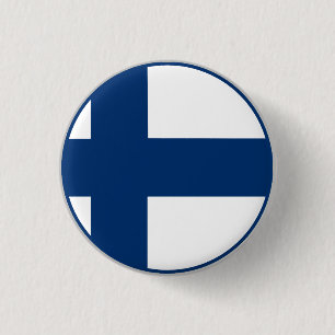 Bóton Redondo 2.54cm Bandeira Finlandesa