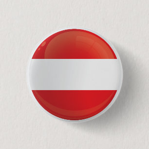 Bóton Redondo 2.54cm Bandeira Ícone Redondo da Áustria