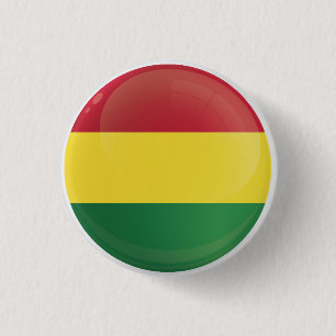 Bóton Redondo 2.54cm Bandeira Ícone Redondo da Bolívia 