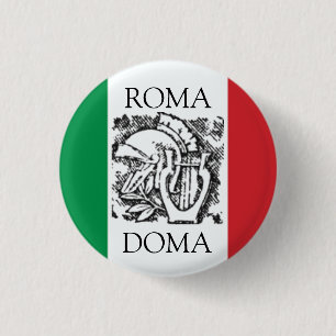 Bóton Redondo 2.54cm bandeira italiana ROMA, DOMA