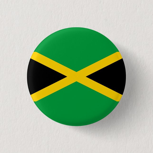 Bóton Redondo 2.54cm Bandeira jamaicana, Bandeira da Jamaica (Frente)