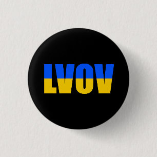 Bóton Redondo 2.54cm Bandeira Kiev Ucrânia