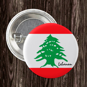 Bóton Redondo 2.54cm Bandeira libanesa e Oriente Médio - fãs de moda/