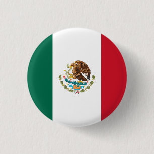 Bóton Redondo 2.54cm Bandeira mexicana, Bandeira do México