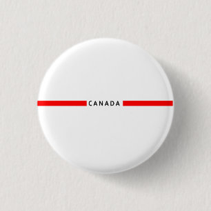Bóton Redondo 2.54cm Bandeira minimalista do Canadá