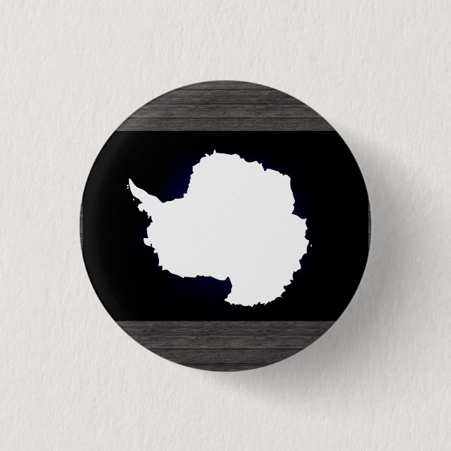 Bóton Redondo 2.54cm Bandeira monocromática da Antártica (Frente)