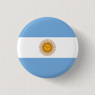Bóton Redondo 2.54cm Bandeira nacional da Argentina