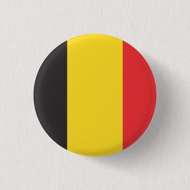Bóton Redondo 2.54cm Bandeira nacional da Bélgica (Frente)