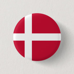 Bóton Redondo 2.54cm Bandeira Nacional da Dinamarca