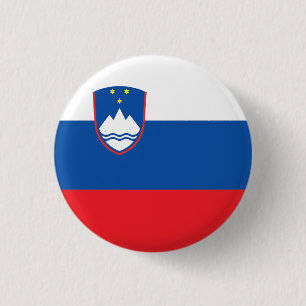 Bóton Redondo 2.54cm Bandeira Nacional da Eslovênia